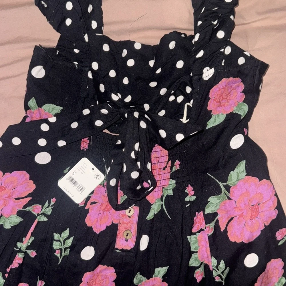 Free People| ‘Mixed Print Bom Bom Mini Dress’ - Picture 10 of 10